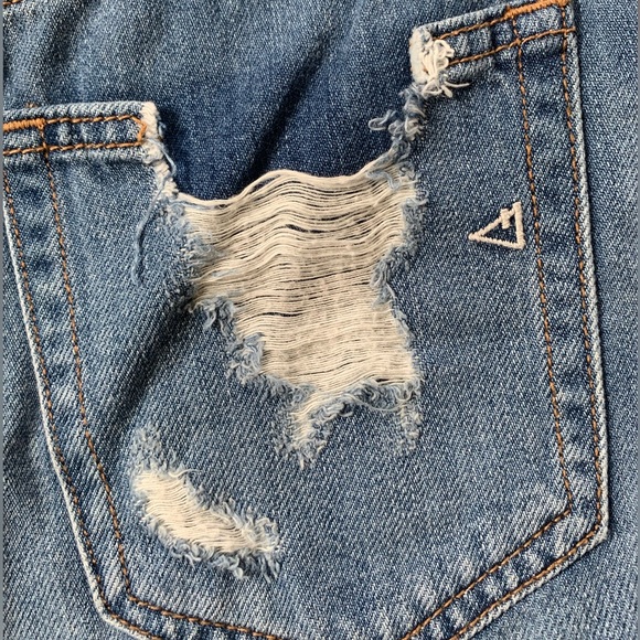 Hidden LA High Rise Stretch Frayed Hem Distressed Denim Jean Shorts XS - Picture 3 of 6